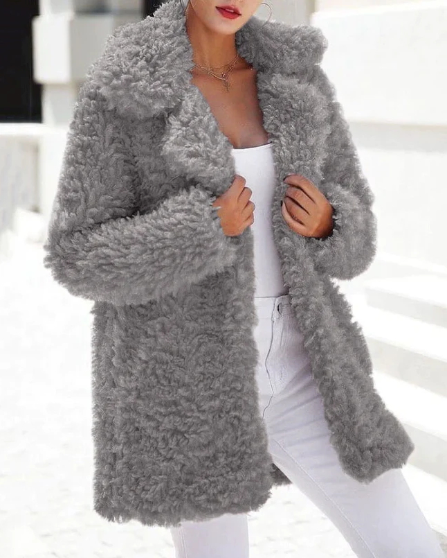 Bjørn frakke vinter varm løs oversized fleecejakke