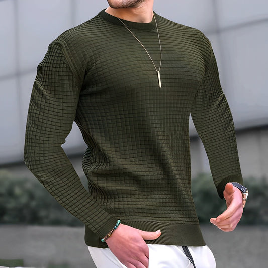 New Fashion Mænds afslappet langærmet Slim Fit strikket sweater Pullover